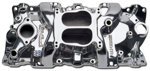 55-80 Chevrolet Corvette (265, 305, 327) Ansaugkrümmer - Edelbrock Performer - Aluminium - Poliert k.A.