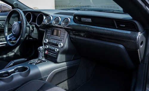 15-23 Ford Mustang Zierelement Armaturenbrett - Carbon - Ohne Instrumente in Amaturenbrett - Set