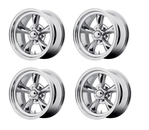 64-73 Ford Mustang Felgensatz - Torq Thrust D - Aluminium - 15x7 " - Poliert