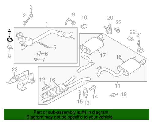 15-17 Ford Mustang EcoBoost Dichtung an Turbolader - Turbo an Downpipe