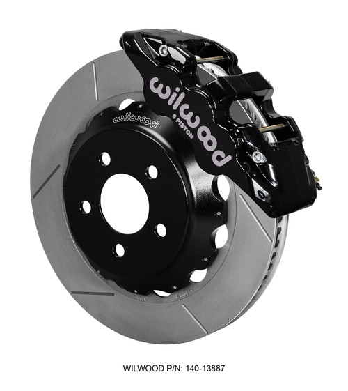 15-23 Ford Mustang (Disc/Disc) Wilwood Bremsanlage vorne AERO6 15 Zoll schwarz geschlitzt