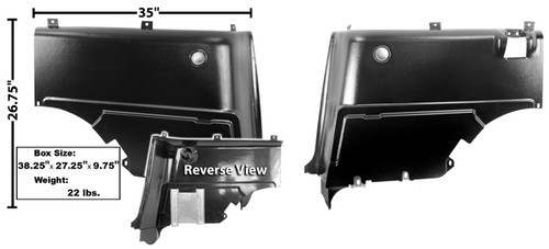 65-66 Ford Mustang (Fastback) Innere Seitenwandverkleidung Hinten