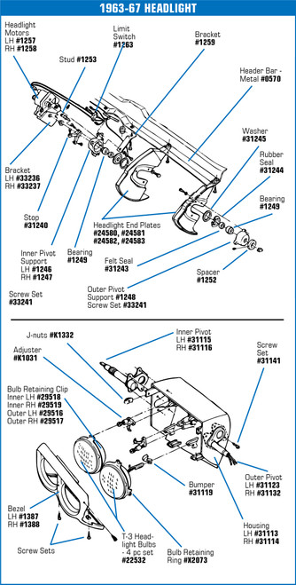 52675633-63-67-Chevrolet-Corvette-Stellmotor-Scheinwerfer-Rechts-Rechts-1