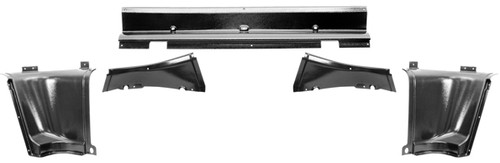 65-66 Ford Mustang (Fastback) Innere Seitenwandverkleidung - Komplettset hinten Hinten