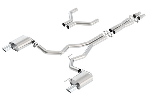 15-17 Ford Mustang (Coupe - 5.0) Abgasanlage - BORLA ATAK - polierte Blenden - 3 Zoll