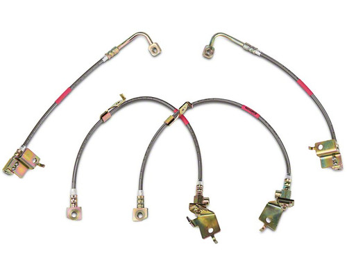 15-23 Ford Mustang Set Bremsschläuche - Stahlflex - ohne MagneRide Vorne und hinten