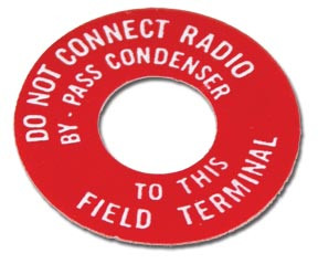 53-62 Chevrolet Corvette Lichtmaschine alte Bauart - Schild
