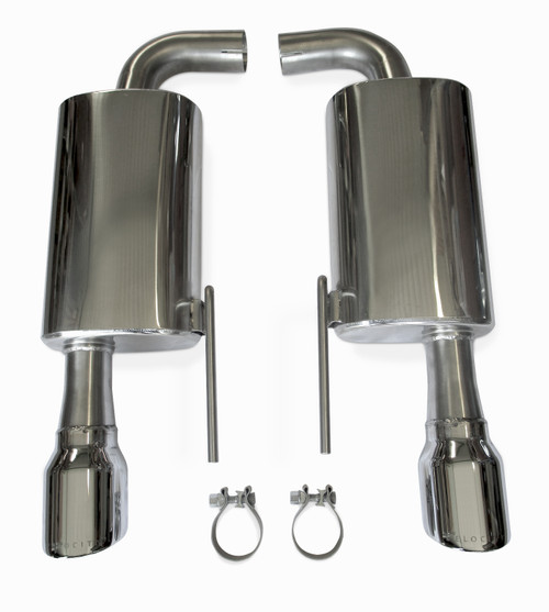 15-23 Ford Mustang EcoBoost (2.3) Schalldämpfer-Set - 101mm Chrom Blenden mit TÜV