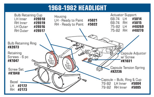 52697462-58-82-Chevrolet-Corvette-Arretierung-Leuchtmittel-Abblendlicht-Befestigungsschrauben-1