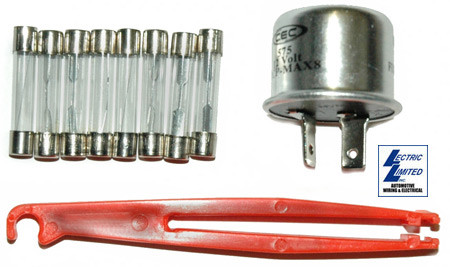 58-62 Chevrolet Corvette Sicherungsset - Mit Warnblinkrelais