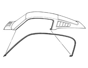 65-66 Ford Mustang Dichtung seitliche Dachkante