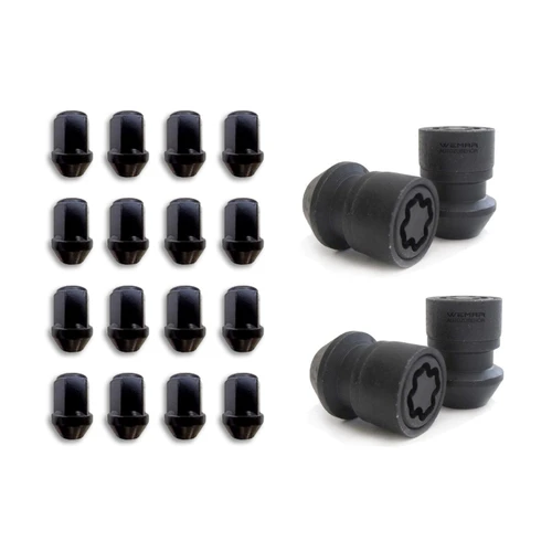 15-26 Ford Mustang Radmuttern/Schlösser 19mm schmaler Schlüssel - schwarz