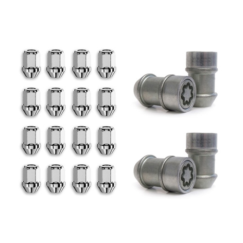 15-23 Ford Mustang Radmuttern/Schlösser 19mm schmaler Schlüssel - chrom