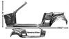 67-68 Ford Mustang (Convertible) Seitliche Rahmeneinheit Links