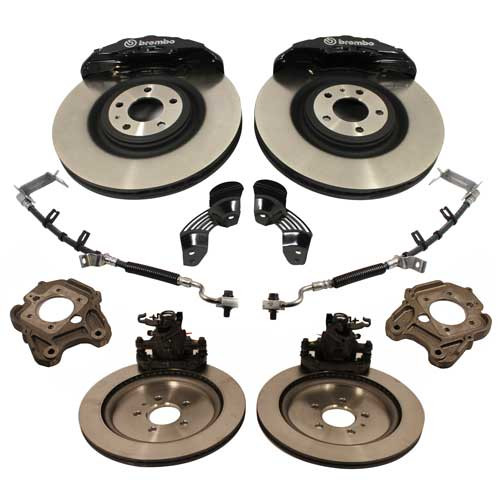 05-14 Ford Mustang (3.7, 4.6, 5.0, 5.8) Bremsanlage Ford Racing Brembo 15 Zoll VA + 13,75 Zoll HA Vorne und hinten