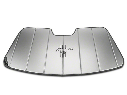 15-23 Ford Mustang Sonnenschutz Windschutzscheibe - Tri-Bar Pony Logo