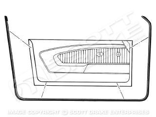 64-66 Ford Mustang (Convertible/Fastback/Hardtop) Türdichtung - Paar