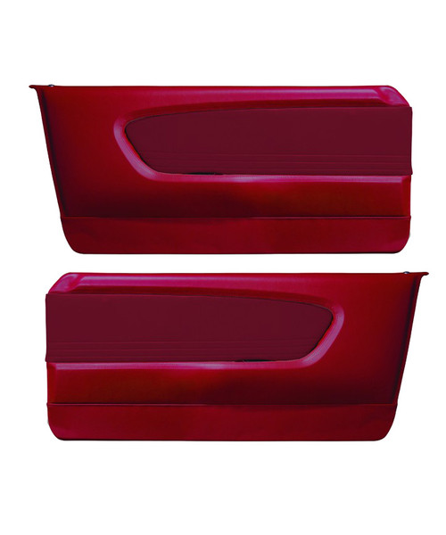 64-66 Ford Mustang Set Türverkleidung - Sport - Rot Metallic Links und Rechts