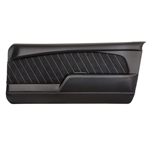 67-68 Ford Mustang (Convertible/Fastback/Hardtop) Set Türverkleidung - Sport R - Schwarz / Rote Naht