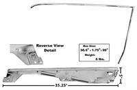 65-66 Ford Mustang (Hardtop) Rahmen Türscheibe Rechts