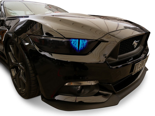 15-17 Ford Mustang Abdeckung für Hauptscheinwerfer - Snake Eye - Blau