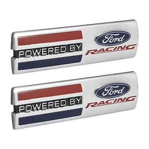 64-24 Ford Mustang Emblem Kotflügel - "Powered By Ford Racing"