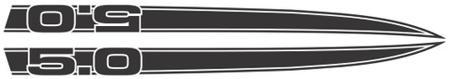 15-17 Ford Mustang Aufkleber Motorhaube - Powerdom Stripes - Schwarz matt - Pin Stripe 5.0