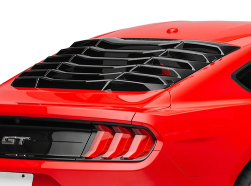 15-26 Ford Mustang Abdeckung Heckscheibe - Mach1 Style - Lambo Design - schwarz glanz