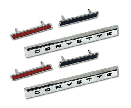 1961 Chevrolet Corvette Emblem Kotflügel - Set