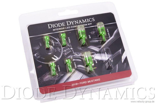 18-23 Ford Mustang Innenraum LED - Grün 7er Set