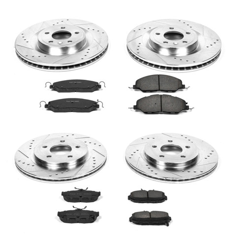 11-14 Ford Mustang GT (5.0) Überholsatz Verschleißteile Bremse - Powerstop Z23 - Street - VA/HA - ohne Brembo Vorne und hinten