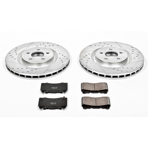 07-14 Ford Mustang (5.0, 5.4) Überholsatz Verschleißteile Bremse - Powerstop Z23 - Street - VA - mit Brembo Vorne