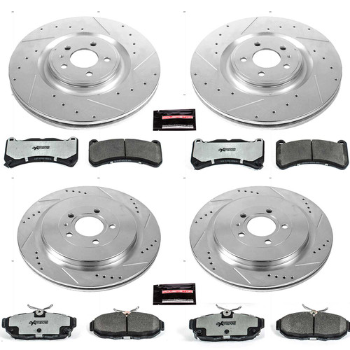 13-14 Ford Mustang Shelby GT500 (5.8) Überholsatz Verschleißteile Bremse - Powerstop Z26 - Track - VA 380mm - HA 350mm Vorne und hinten