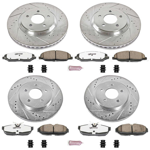 05-10 Ford Mustang GT (4.6) Überholsatz Verschleißteile Bremse - Powerstop Z26 - Track - VA/HA Vorne und hinten