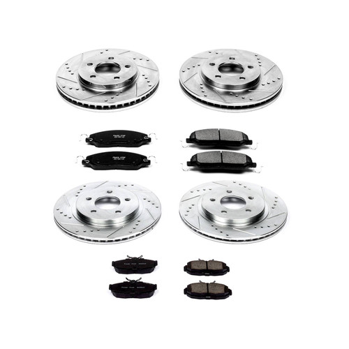 05-10 Ford Mustang Base (4.0) Überholsatz Verschleißteile Bremse - Powerstop Z23 - Street - VA/HA Vorne und hinten