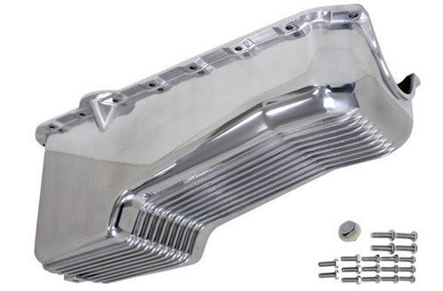 55-82 Chevrolet Corvette (265, 305, 327) Motorölwanne - Aluminium - Peilstab Beifahrerseite