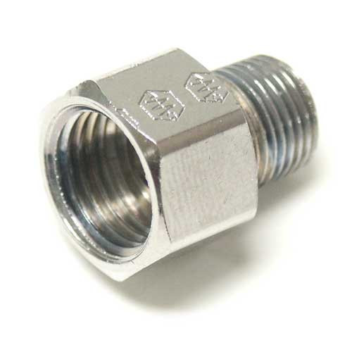 63-65 Chevrolet Corvette Anschlussstück Kraftstoffleitung - 5/16 " auf 1/8 NPT - Chrom