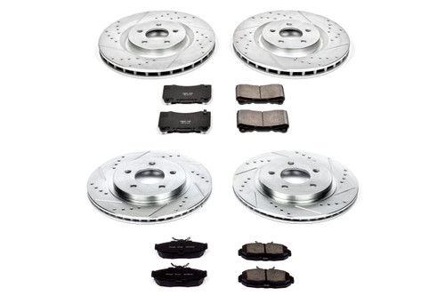 07-12 Ford Mustang Shelby GT500 (5.4) Scheibenbremssatz - Powerstop Z23 - Street - VA 355mm - HA 300mm Vorne und hinten