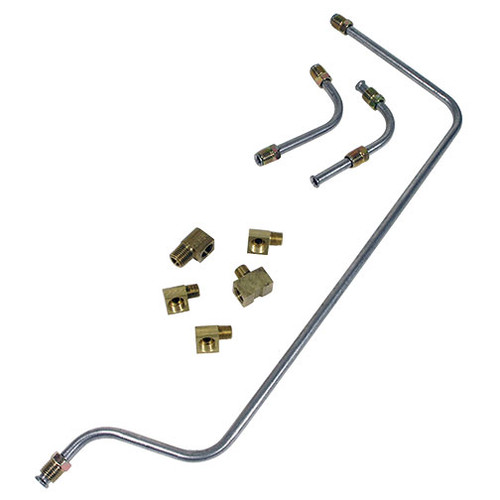 59-61 Chevrolet Corvette Kraftstoffleitung - Stahl - Pumpe an Vergaser - 2 x 4 BBL Pumpe