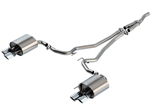 19-20 Ford Mustang (2.3) Abgasanlage - BORLA - 4-Rohr - Polierte Blenden