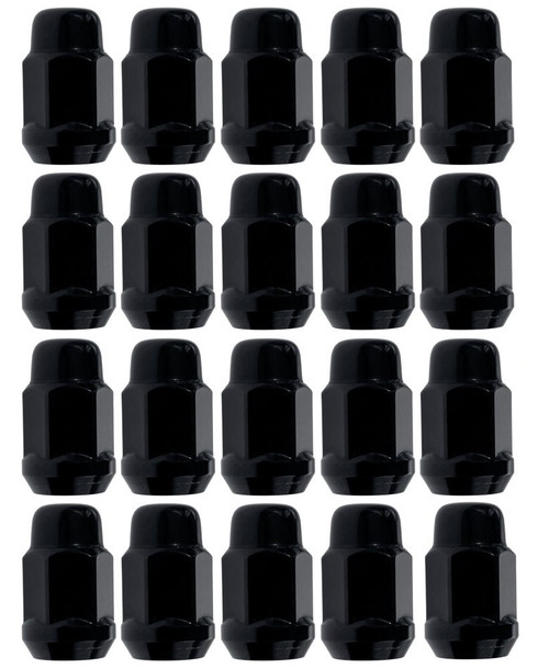 Ford, Ram Radschrauben-/Radmuttersatz - M14 Gewinde - 21mm Schlüssel - Schwarz/Chrom