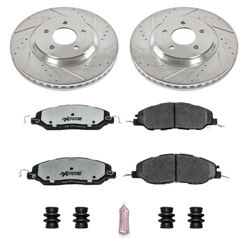 11-14 Ford Mustang (3.7, 5.0) Überholsatz Verschleißteile Bremse - Powerstop Z26 - Track - VA - 316 mm - ohne Brembo Vorne