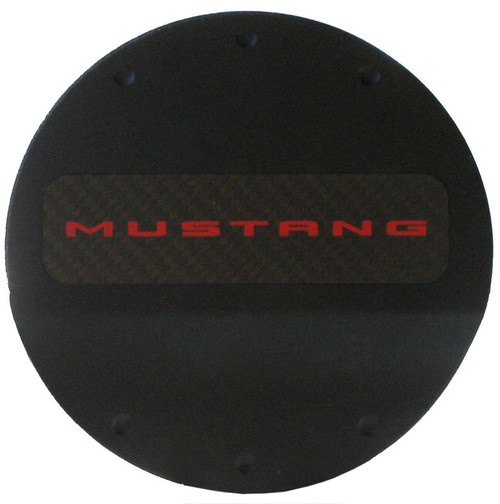 15-23 Ford Mustang Abdeckung Klappe Kraftstofftank - Schwarz/Rot, MUSTANG