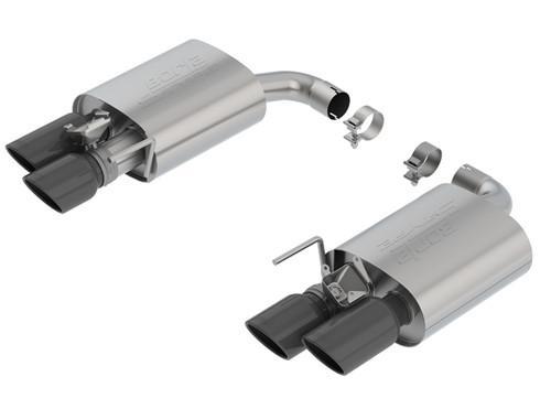 18-23 Ford Mustang GT (5.0) Schalldämpfer-Set - Borla S-Type - Axle Back Klappensteuerung – Schwarz