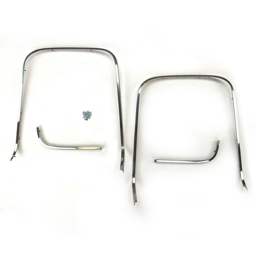 1967 Ford Mustang Zierelement Sitz - Deluxe - Edelstahl - Vorne links und rechts - Set Links und Rechts