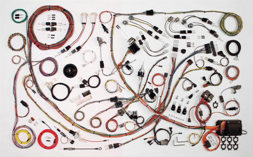 71-73 Ford Mustang Fahrzeugkabelbaum komplett - American Autowire - Flachstecksicherungen