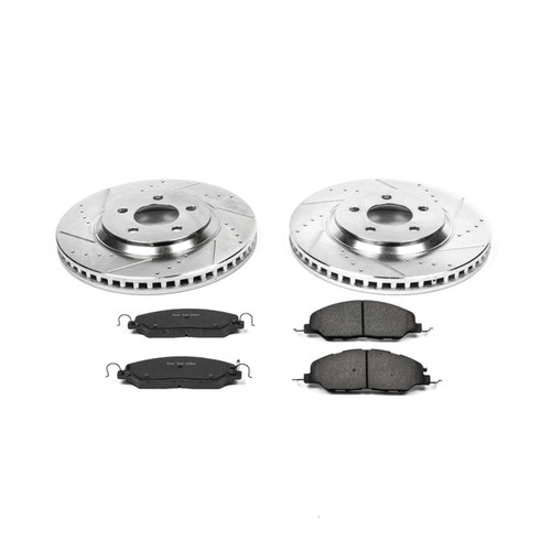 11-14 Ford Mustang Base (3.7) Überholsatz Verschleißteile Bremse - Powerstop Z23 - Street - VA - ohne Brembo - 316mm Scheiben Vorne