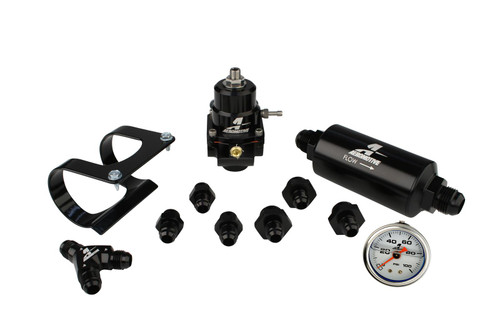 Chevrolet, Ford Kraftstofffiltersatz - Aeromotive - Aluminium - Schwarz - 35 bis 75 psi
