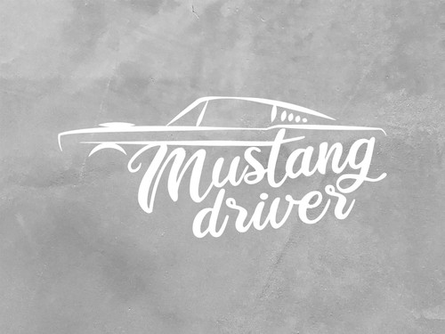 Aufkleber außen - Mustang Driver - Classic - Weiß
