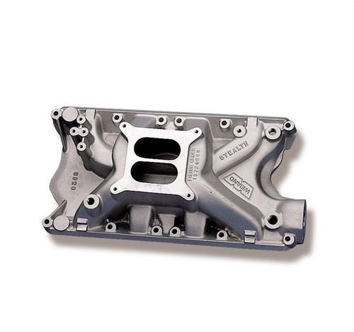 69-95 Ford Mustang (351) Ansaugkrümmer - Weiand Stealth - Aluminium - Unbehandelt Unten